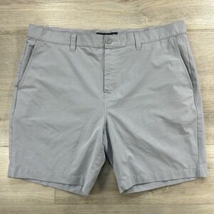 Travis Mathew BECK Size 38 8" Polyester Blend Chino Shorts Gray Performance Golf